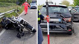 Scontro auto-moto sulla Orceana, 46enne ferito