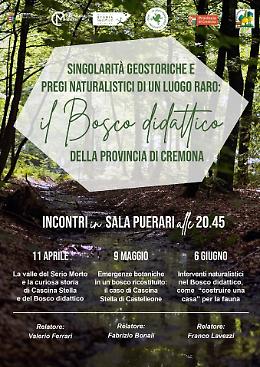 Bosco didattico di Cascina Stella, il 9 maggio il secondo incontro