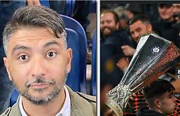 L’adesivo di Stefano Cerullo sulla coppa dei re d’Europa