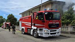 Appartamento in fiamme in via Raffaello Sanzio 