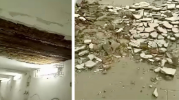Crollo dal soffitto del sottopassaggio ferroviario
