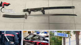 Minaccia un uomo con una katana, denunciato 40enne