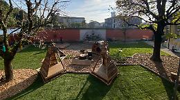 Il giardino si trasforma in villaggio
