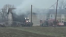 Incendio in una cascina della frazione Roncarolo