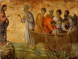 Al lago di Tiberiade Luca parla alla folla