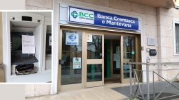 Colpo fallito alla filiale della Banca Cremasca e Mantovana