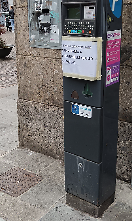Parchimetri ko in piazza Garibaldi
