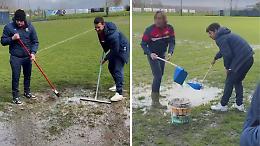 Campo da calcio: «Palude quando piove»