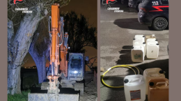 Furti di gasolio nel cantiere: colto sul fatto e arrestato dai carabinieri