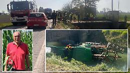 Trattore nel canale, morto un imprenditore agricolo 75enne