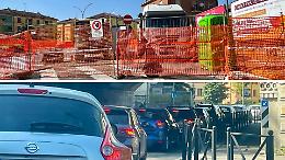 Cantiere in via Bergamo: incolonnamenti e disagi