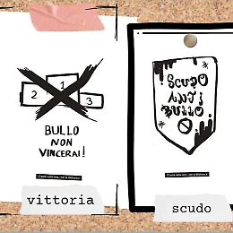 Mostra progetto "Il bullo nella rete" opere degli studenti
