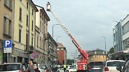 Intervento dei vigili del fuoco in via Dante