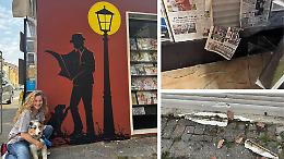 L'edicola vandalizzata torna a splendere con il murales di Michela