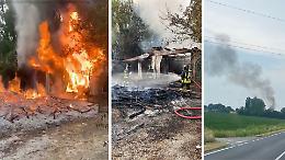 Incendio in una villetta vicino al distributore di benzina, paura a Malagnino