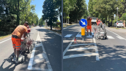Partiti i lavori di rifacimento della segnaletica orizzontale in viale Santa Maria