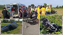 Pauroso incidente sulla provinciale, motociclista 36enne ferito 