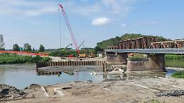 Raddoppio: cantiere avanti tutta, priorità al ponte sull'Oglio