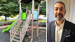 Giochi consumati e pericolosi: parco transennato