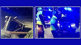 Schianto: incastrato nel furgone