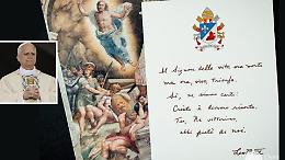 Auguri  del Papa con il dipinto del duomo