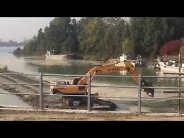 VIDEO Po navigabile, la distruzione dell'argine alla conca di Isola Serafini