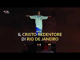 VIDEO Coronavirus, il Cristo Redentore di Rio de Janeiro con il camice in omaggio ai medici