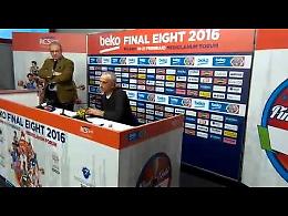 Coach Pancotto dopo il successo della Vanoli su Sassari alle Final Eight di Coppa Italia