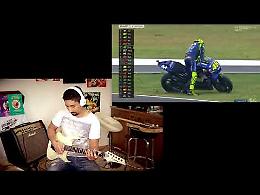 L'incidente tra Valentino Rossi e Marc Marquez raccontato da una chitarra