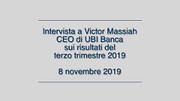 VIDEO Intervista con Victor Massiah, CEO di UBI Banca