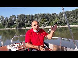 VIDEO1 Sul fiume Po con il catamarano Anguilla