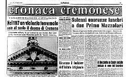 Nel 1117 un violento terremoto rase al suolo il duomo di Cremona