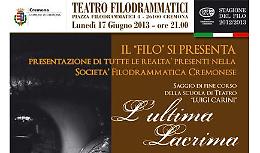 Lunedì 17 al Filo ''L'ultima lacrima'' di Benni