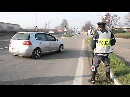 Il maxi posto di blocco in tangenziale a Cremona