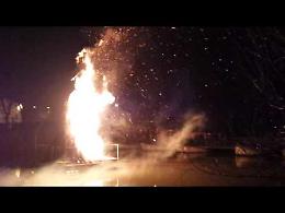 Lo spettacolo del fal&ograve; sul canale Navarolo