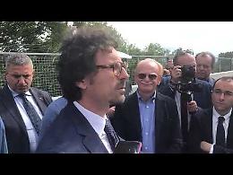 VIDEO1 La visita del ministro Danilo Toninelli al ponte sul Po