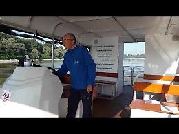 VIDEO2 Sul fiume Po con il catamarano Anguilla