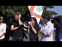Accoglienza profughi, il video del presidio della Lega a Picenengo