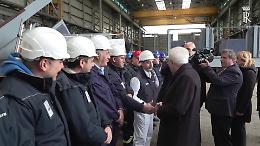 Mattarella visita lo stabilimento Fincantieri di Palermo