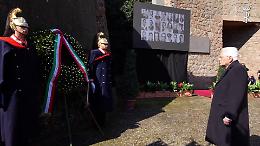 Mattarella alla cerimonia per l'eccidio delle Fosse Ardeatine