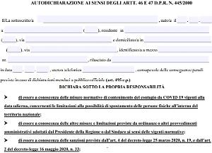 Covid Ecco Il Modulo Di Autocertificazione Per La Lombardia La Provincia