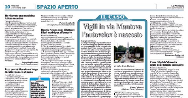 Lettere al giornale - La Provincia