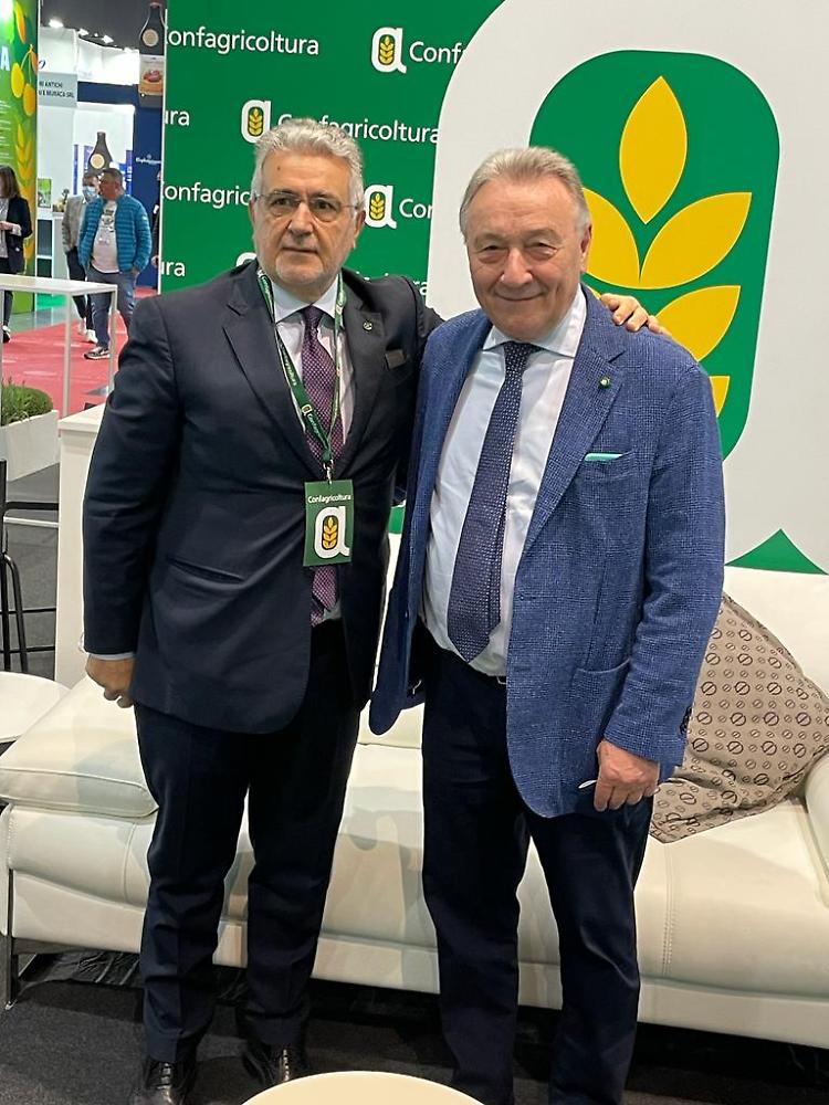 Francesco Postorino (dg di Confagricoltura)  e il presidente Riccardo Crotti