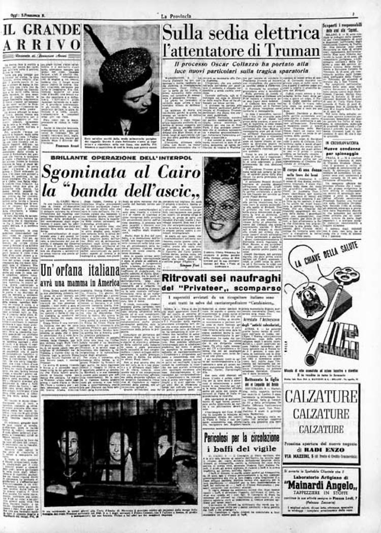 Sedia elettrica per l'attentatore di Truman