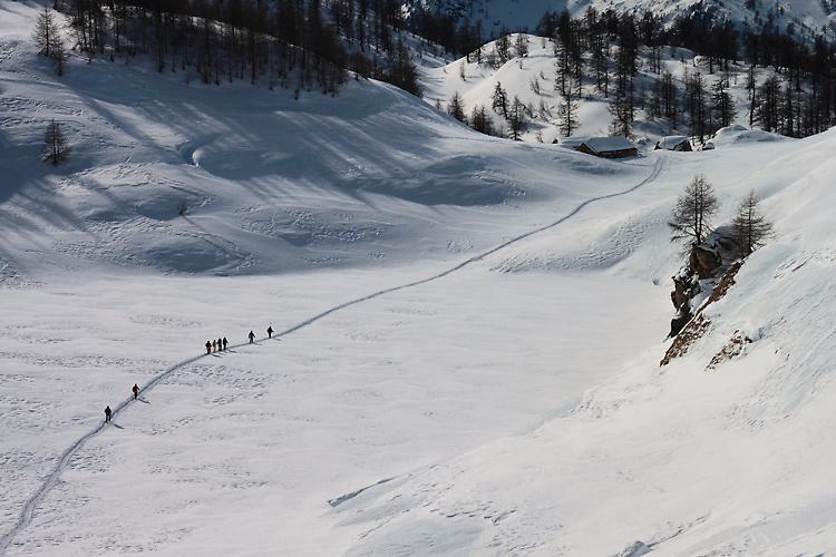 Ciaspolate in alta quota all'Alpe Sangiatto