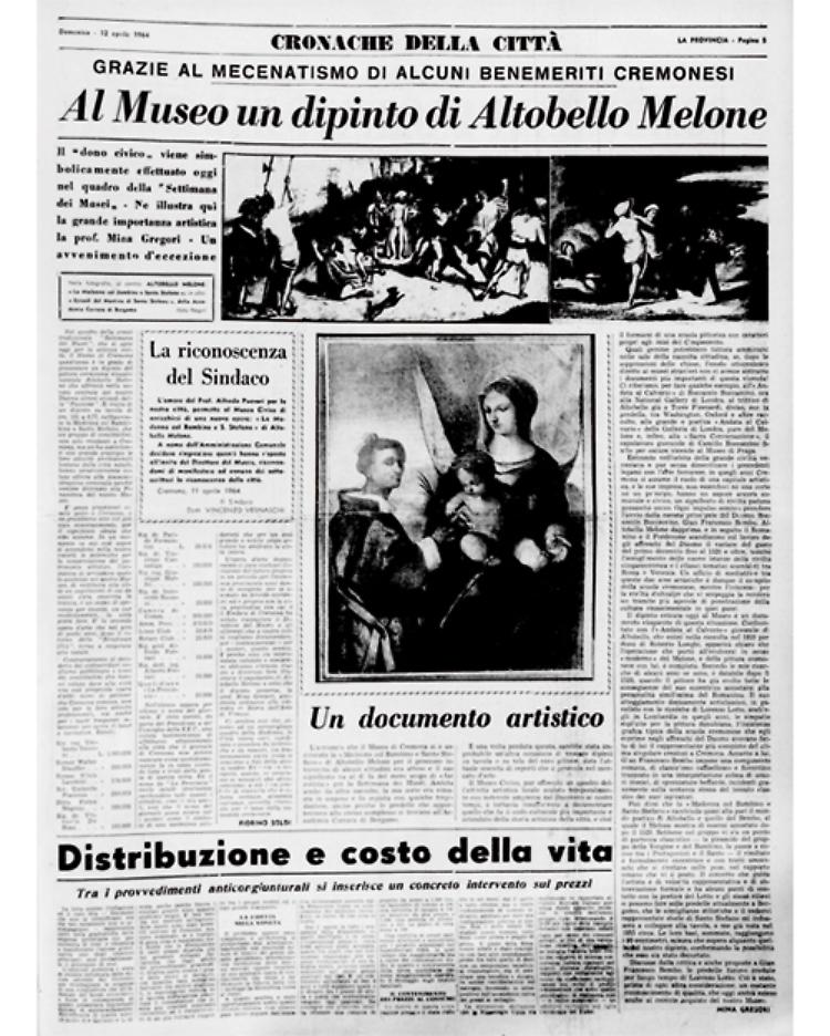 Il Museo Civico di Cremona si arricchisce di una nuova opera