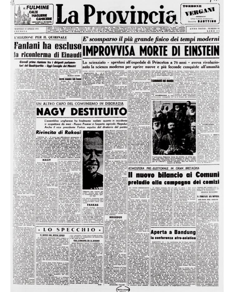 E' improvvisamente morto lo scopritore della relatività