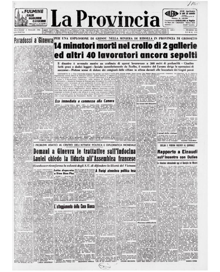 La miniera di Ribolla come Marcinelle: 14 minatori morti, 40 ancora sepolti