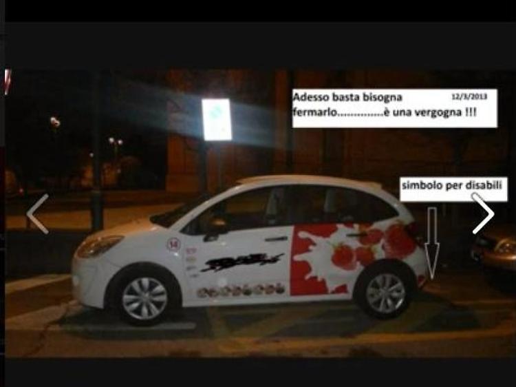 Un altro esempio, sempre da facebook, del parcheggio di Barbati