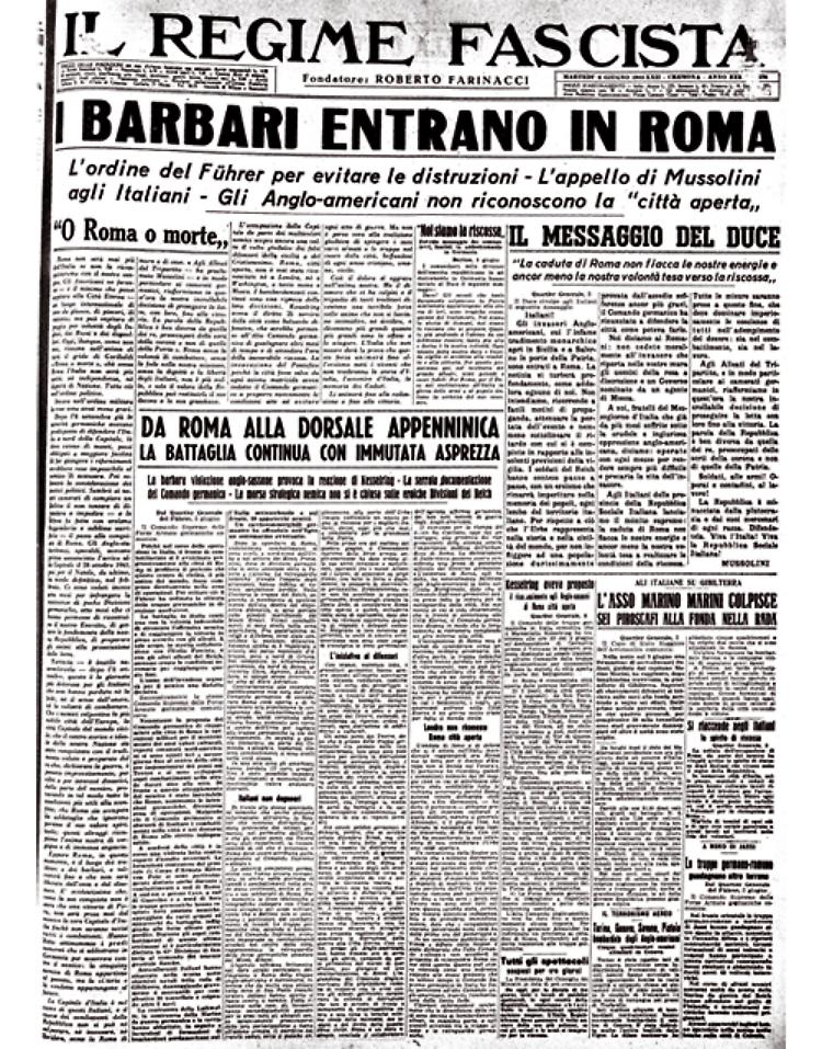 Roma cade in mano agli Alleati
